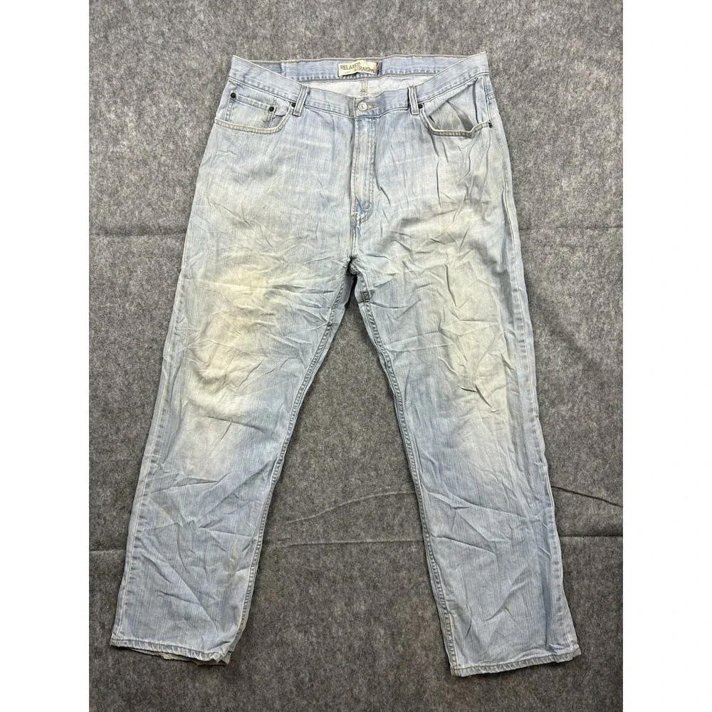Levis 559 Jeans Mens Relaxed Fit Straight Leg Light Wash Denim Casual Size 40x32